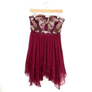 Free People Tulle Embroidered Dress